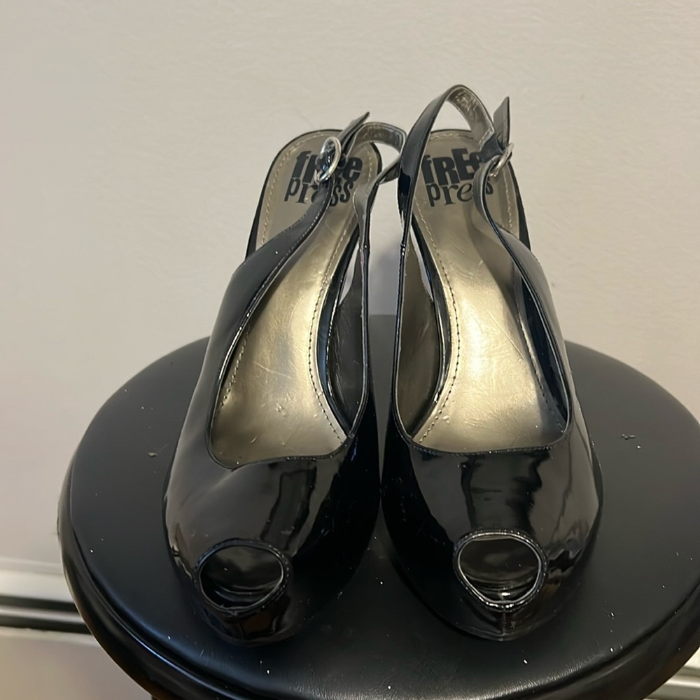 Free Press Black Patent Leather size 10 high heel